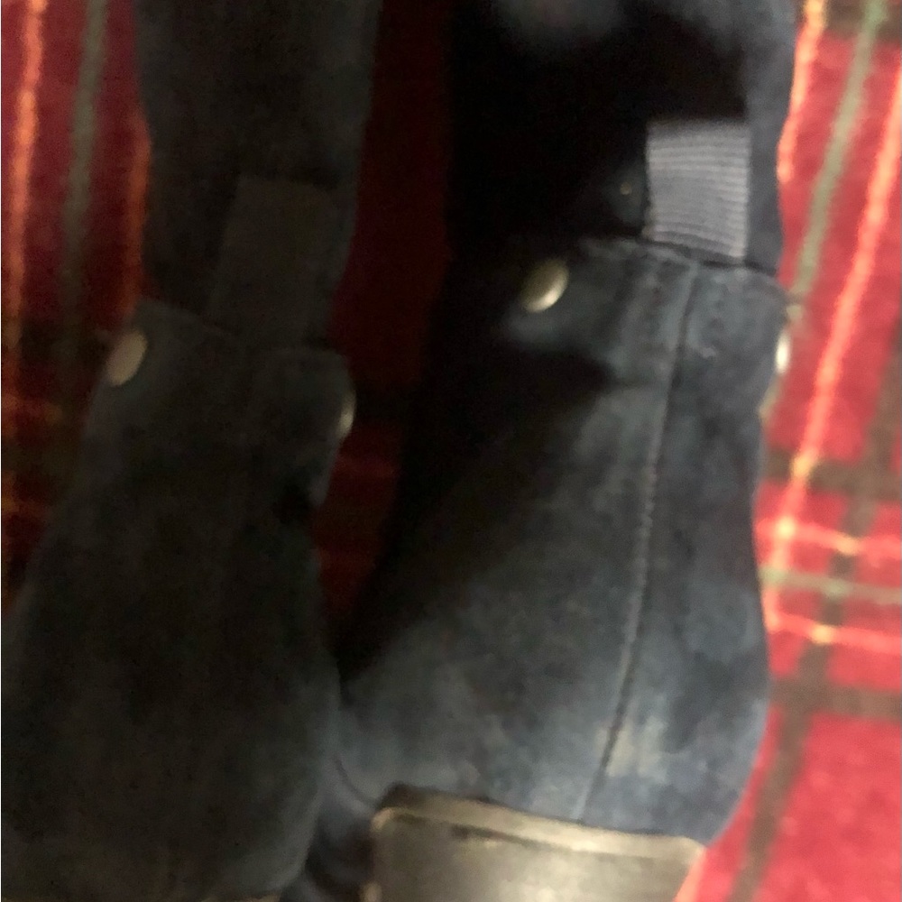 CAT Caterpillar 3 in 1 Navy  leather adjustable lengths boots rubber sole NIB - Picture 12 of 15